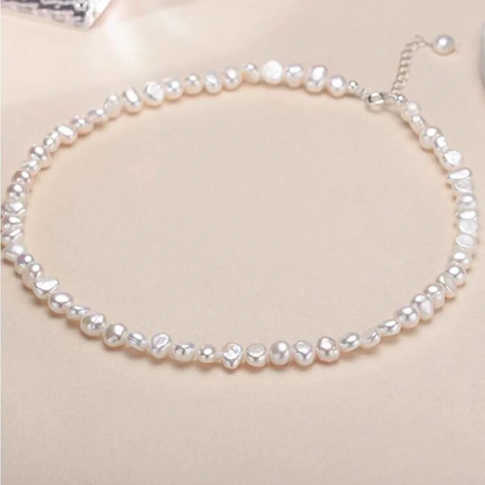 Genuine Freshwater White Pearl Necklace